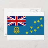 Staatsflagge Tuvalu Postkarte (Vorne/Hinten)