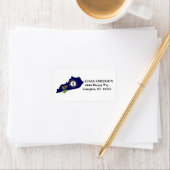 Staatsflagge und Blume Goldenrod Custom Adressaufkleber (Insitu)