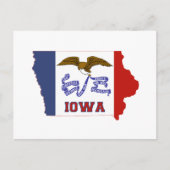 Staatsflagge und Karte von Iowa (Vorderseite)