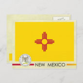 Staatsflagge und Siegel in Mexiko Postkarte (Vorne/Hinten)