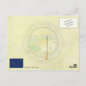 Staatsflagge und Siegel von Alaska Postkarte (Rückseite)
