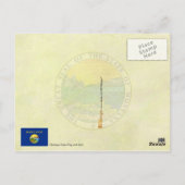 Staatsflagge und Siegel von Montana Postkarte (Rückseite)