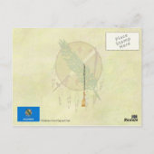 Staatsflagge und Siegel von Oklahoma Postkarte (Rückseite)