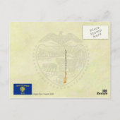 Staatsflagge und Siegel von Oregon Postkarte (Rückseite)