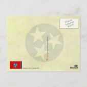 Staatsflagge und Siegel von Tennessee Postkarte (Rückseite)