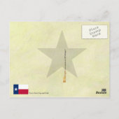 Staatsflagge und Siegel von Texas Postkarte (Rückseite)