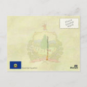 Staatsflagge und Siegel von Vermont Postkarte (Rückseite)