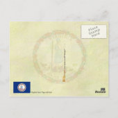 Staatsflagge und Siegel von Virginia Postkarte (Rückseite)