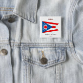 Staatsflagge und Slogan von Ohio Button (Beispiel)