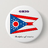 Staatsflagge und Slogan von Ohio Button (Vorderseite)
