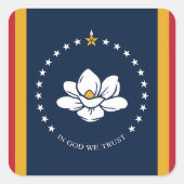 Staatsflagge USA Quadratischer Aufkleber (Vorderseite)