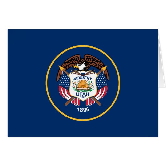 Staatsflagge Utah (Vorderseite (Horizontal))
