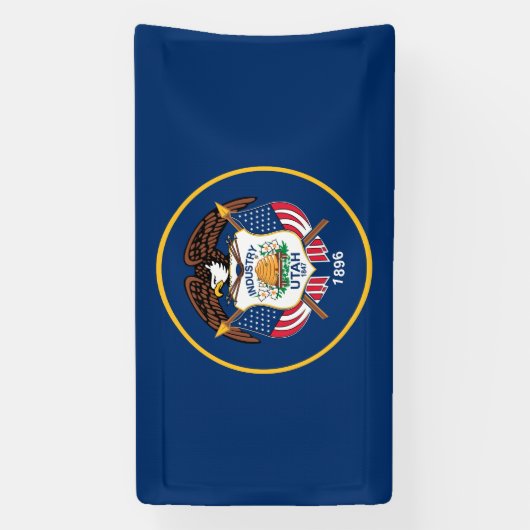 Staatsflagge Utah Banner (Vertikal)