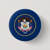 Staatsflagge Utah Button (Vorderseite)