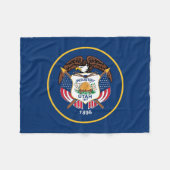 Staatsflagge Utah Fleecedecke (Vorderseite (Horizontal))