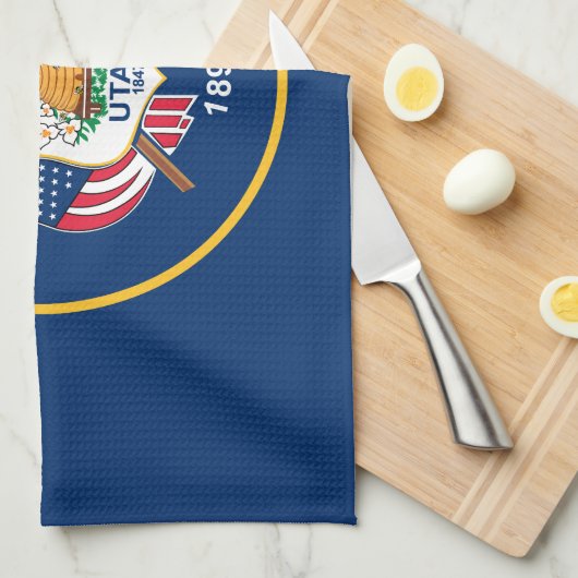 Staatsflagge Utah Geschirrtuch (Viertel Falte)