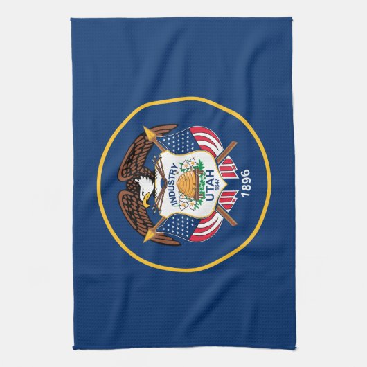 Staatsflagge Utah Geschirrtuch (Vertikal)