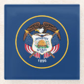Staatsflagge Utah Glasuntersetzer (Vorderseite)