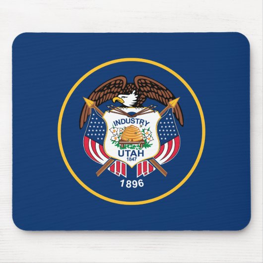 Staatsflagge Utah Mousepad (Vorne)