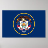 Staatsflagge Utah Poster (Vorne)