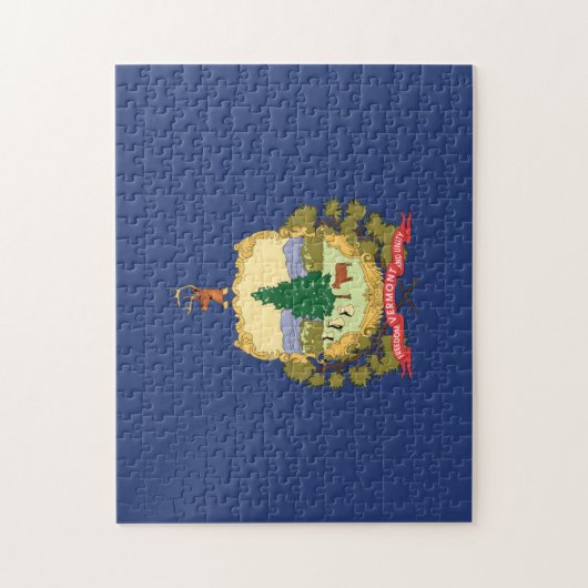 Staatsflagge Vermont, USA Puzzle (Vertikal)