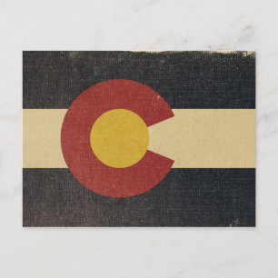 Staatsflagge Vintag Colorado Postkarte