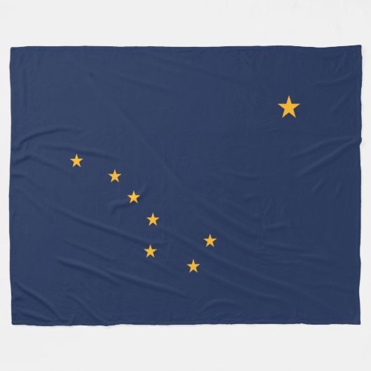 Staatsflagge von Alaska Fleecedecke (Vorderseite (Horizontal))