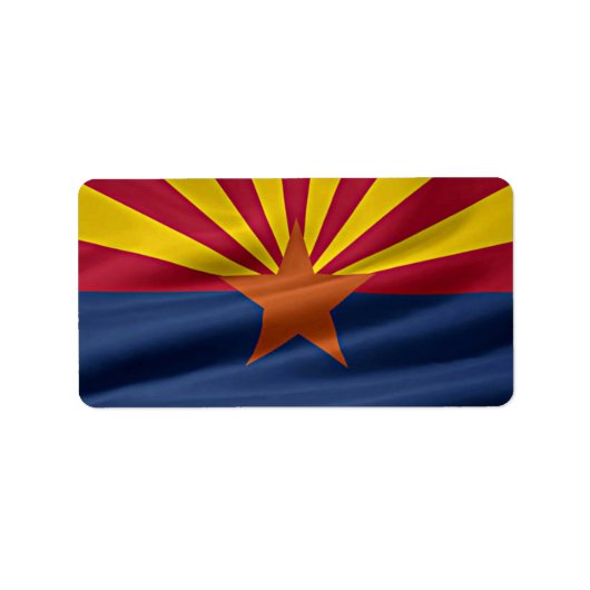 Staatsflagge von Arizona Adressaufkleber (Vorne)
