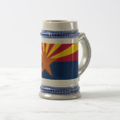 Staatsflagge von Arizona Bierglas (VorderseiteRechts)