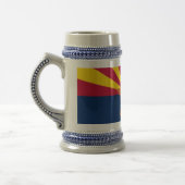 Staatsflagge von Arizona Bierglas (Links)