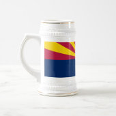 Staatsflagge von Arizona Bierglas (Links)