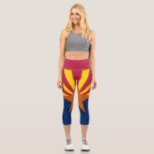 Staatsflagge von Arizona Capri Leggings (Vorderseite)