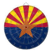 Staatsflagge von Arizona Dartscheibe (vorne)