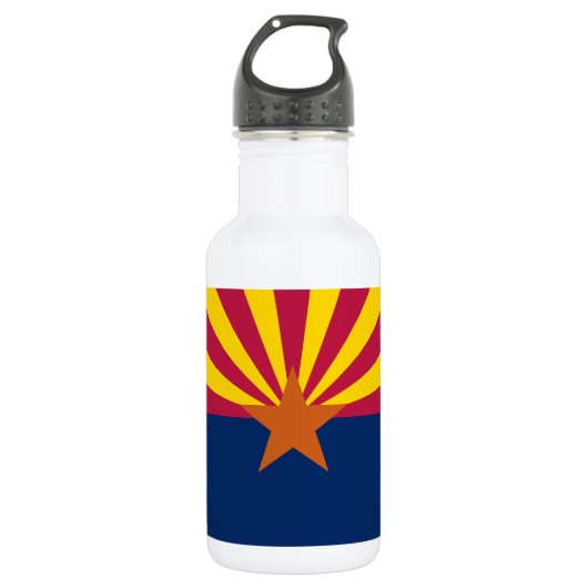 Staatsflagge von Arizona Edelstahlflasche (Vorderseite)