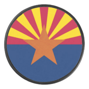 Staatsflagge von Arizona Eishockey Puck
