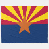 Staatsflagge von Arizona Fleecedecke (Vorderseite (Horizontal))