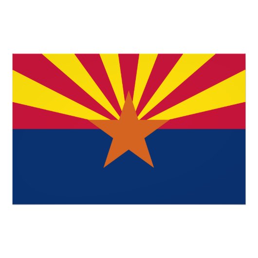 Staatsflagge von Arizona Fotodruck (Vorne)