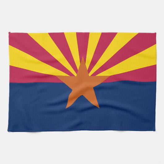Staatsflagge von Arizona Geschirrtuch (Horizontal)