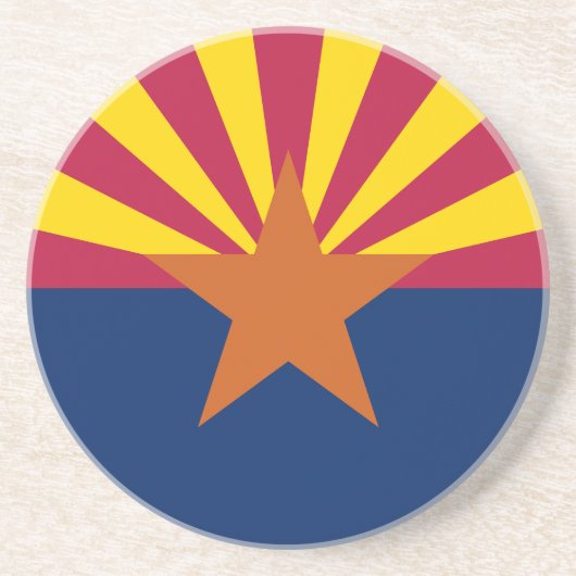 Staatsflagge von Arizona Getränkeuntersetzer (Vorne)