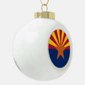 Staatsflagge von Arizona Keramik Kugel-Ornament (Links)