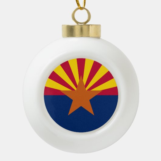 Staatsflagge von Arizona Keramik Kugel-Ornament (Vorderseite)