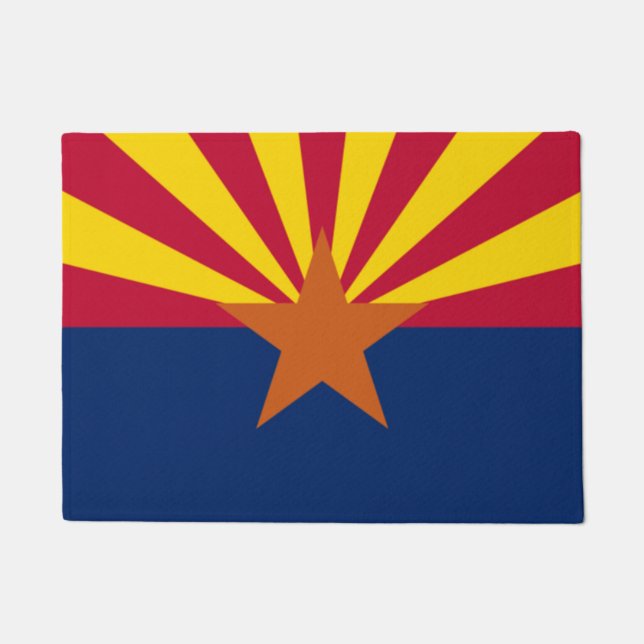 Staatsflagge von Arizona matt Fußmatte (Vorderseite)