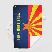 Staatsflagge von Arizona mit Ihrem eigenen Logo Golfhandtuch (Insitu)