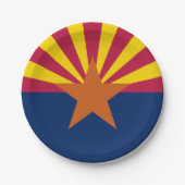 Staatsflagge von Arizona Pappteller (Vorderseite)