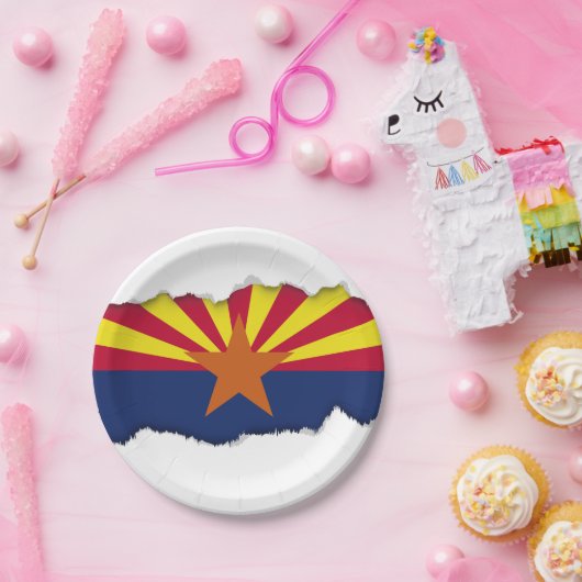 Staatsflagge von Arizona Pappteller (Party)