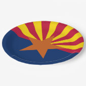 Staatsflagge von Arizona Pappteller (Schrägansicht)