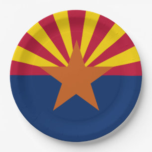 Staatsflagge von Arizona Pappteller