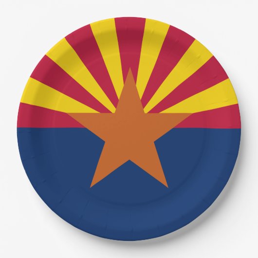 Staatsflagge von Arizona Pappteller (Vorderseite)