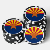 Staatsflagge von Arizona Pokerchips (Stapel)