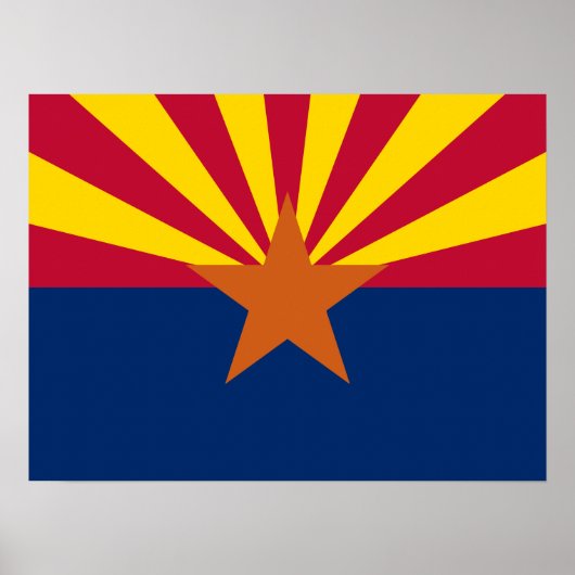 Staatsflagge von Arizona Poster (Vorne)